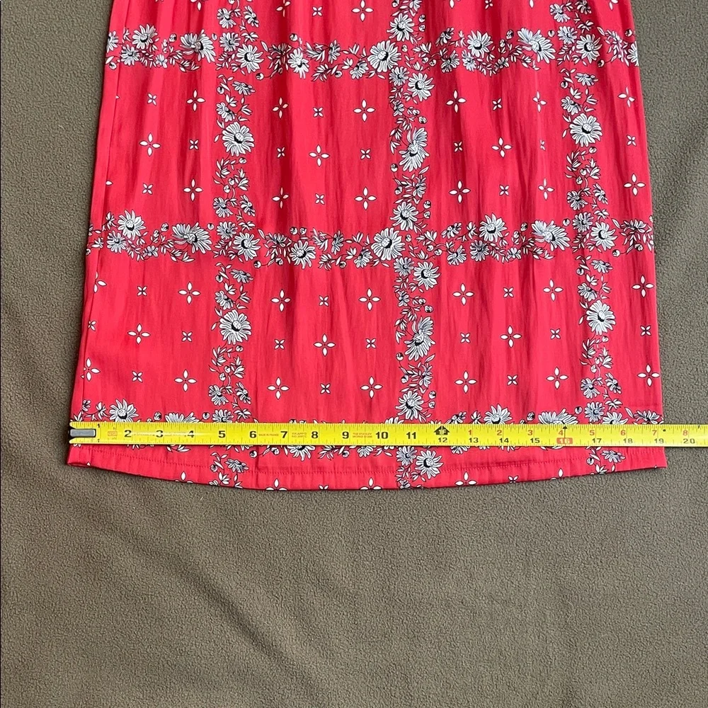 LOFT Red Floral Dress, SP - Picture 5 of 11